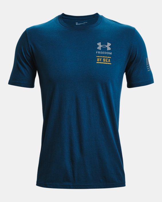 Men's UA Freedom By Sea T-Shirt, Blue, pdpMainDesktop image number 4